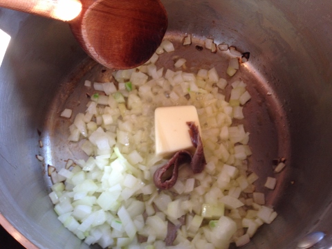 King Salmon & Zucchini Pasta with Anchovy Brown Butter Sauce 2014-07-21 035 (480x360)