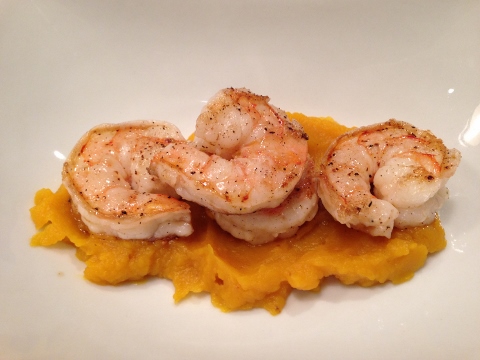 Seared Shrimp & Shishitos with Kabocha Squash Broth 124 (480x360)