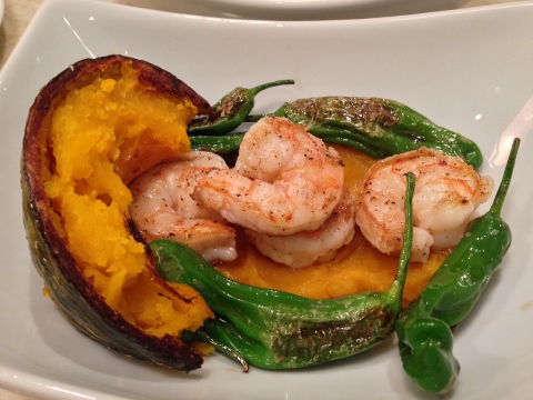 Seared Shrimp & Shishitos with Kabocha Squash Broth 129 (480x360)
