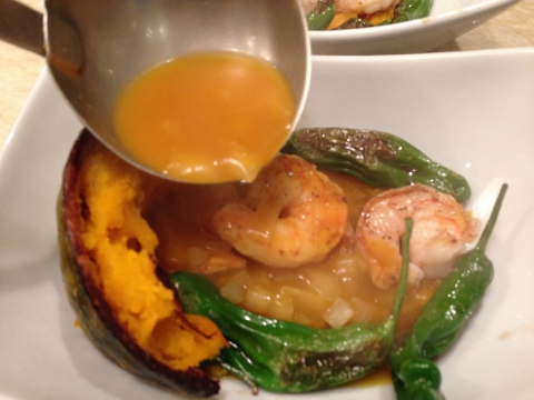 Seared Shrimp & Shishitos with Kabocha Squash Broth 139 (480x360)