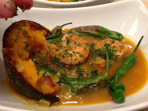 Seared Shrimp & Shishitos with Kabocha Squash Broth 150 (480x360)
