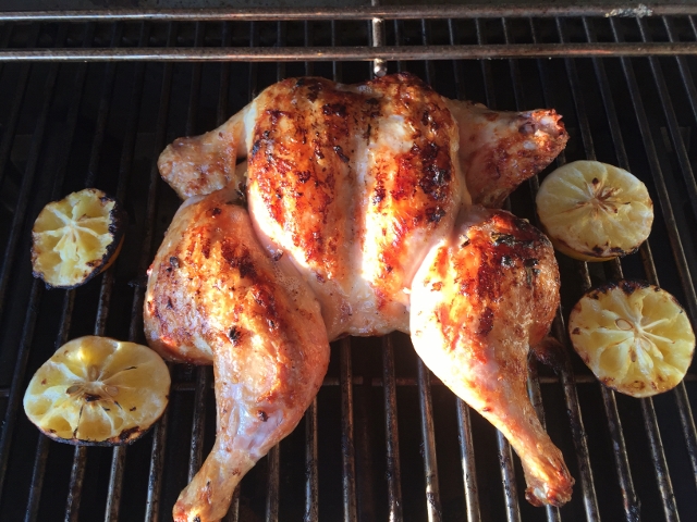 Grilled Lemon Spatchcocked Chicken with Basil Arugula Oil 055 (640x480)