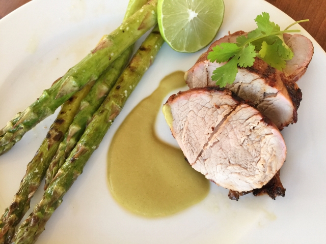 Grilled Pork Tenderloin with Green Curry Sauce 138 (640x480)