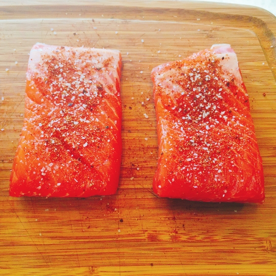 Grilled Argetinian Salmon with Peanut Cilantro Sauce 018 (560x560)