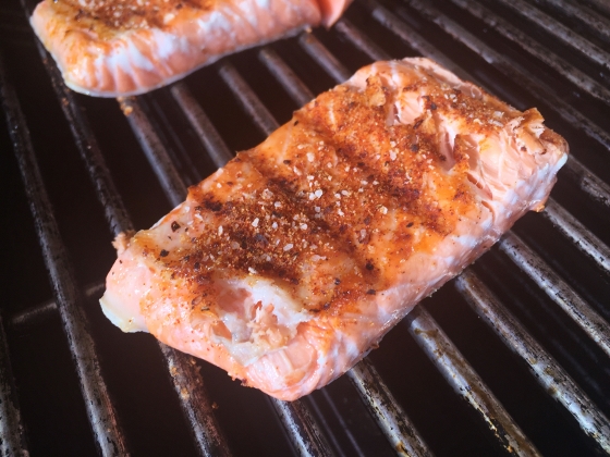 Grilled Argetinian Salmon with Peanut Cilantro Sauce 027 (560x420)
