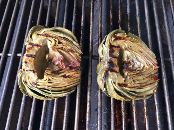 Grilled Artichoke with Toasted Garlic & Fig Butter 079 (560x420)