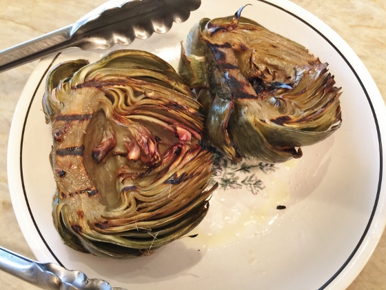 Grilled Artichoke with Toasted Garlic & Fig Butter 082 (560x420)